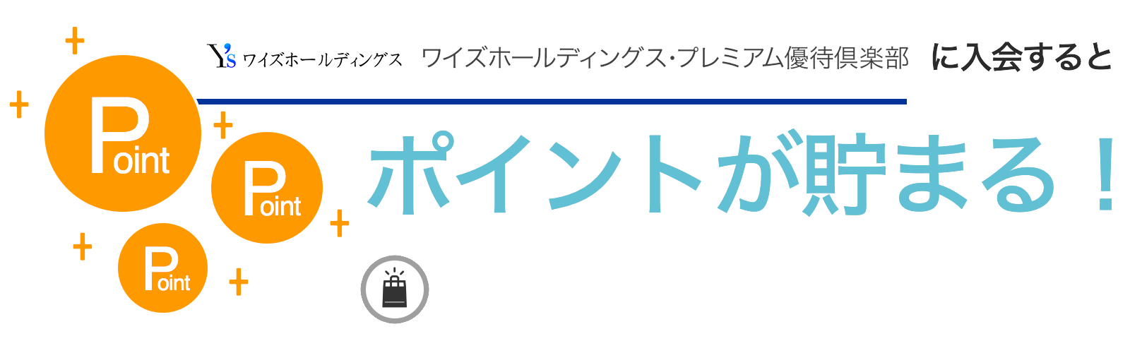 ワイズホールディングス・プレミアム優待倶楽部に入会するとポイントが貯まる